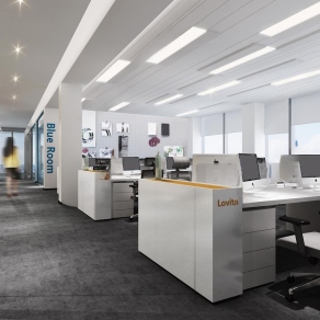 现代公共办公室3D模型下载